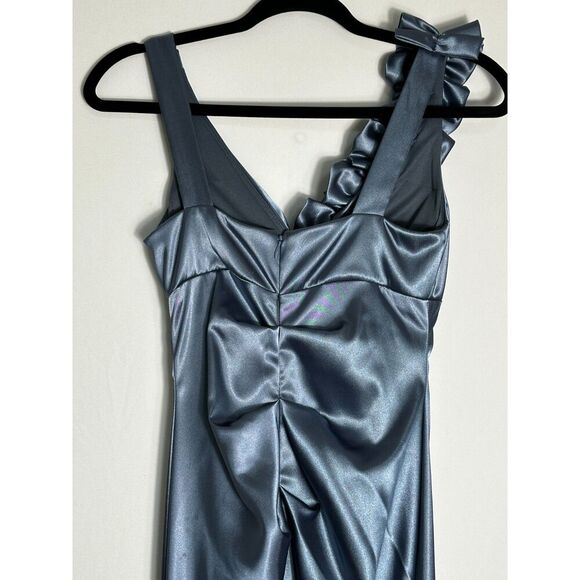 Stunning Blue/Silver Prom Dress Formal Dress Size 2 NWT - Picture 2 of 7